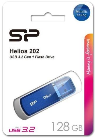 USB флеш накопитель_128 Gb Silicon Power Helios 202 Blue USB 3.0 / алюминий / SP128GBUF3202V1B