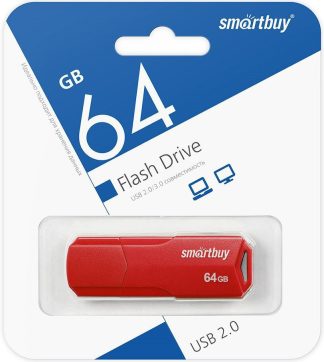 USB флеш накопитель 64 Gb SmartBuy CLUE Red SB64GBCLU-R