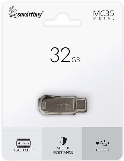 USB флеш накопитель 32 Gb SmartBuy MC35 Metal Dual Type-C+Type-A SB32GBMC35
