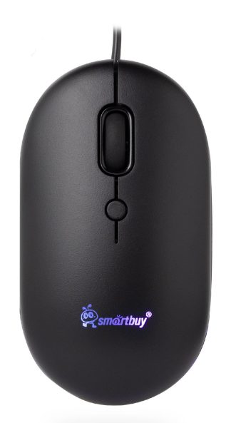 Мышь проводная Smartbuy 328 черная бесшумная с подсветкой / SBM328K