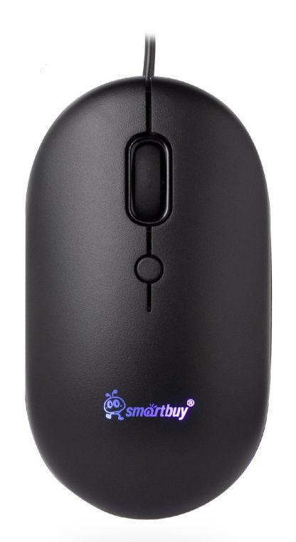 Мышь проводная Smartbuy 328 черная бесшумная с подсветкой / SBM328K