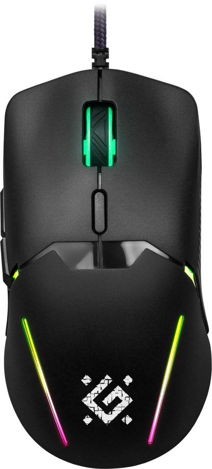 Мышь игровая проводная Defender Longshot GM-533 черный 3600 dpi/ радужн.подсветка/6 кнопок