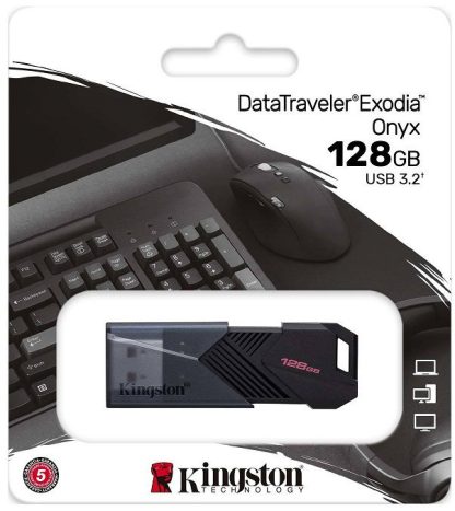 USB флеш накопитель_128 Gb Kingston DT Exodia Onyx черный DTXON/128GB / USB 3.2
