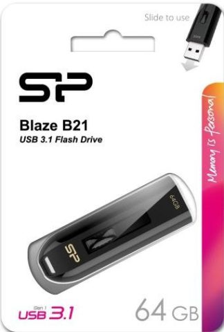 USB флеш накопитель 64 Gb Silicon Power Blaze B21 USB 3.0 SP064GBUF3B21V1K