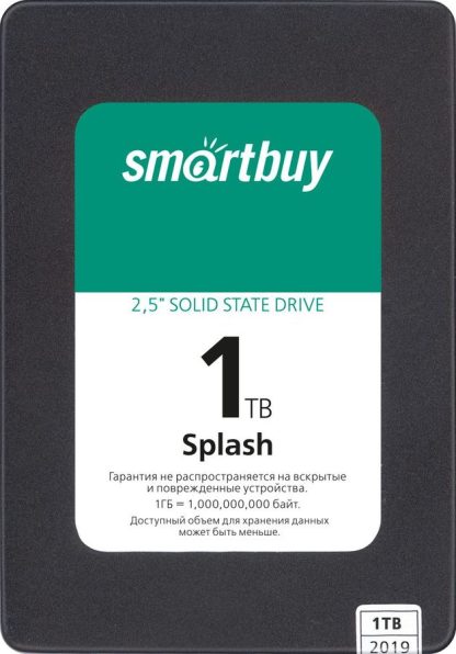 SSD Накопитель 2.5" SmartBuy Splash 1TB SBSSD-001TT-MX902-25S3 SATA3 MAS0902 3D TLC