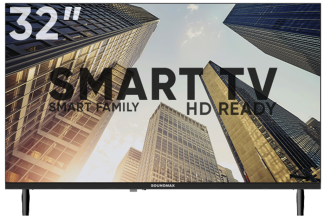 LED телевизор Soundmax SM-LED32M17S 32"/1366*768/Smart TV/3*HDMI/2*USB/БЕЗРАМ.
