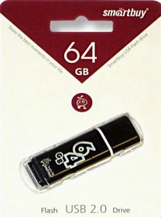 USB флеш накопитель 64 Gb SmartBuy Glossy Black SB64GBGS-K