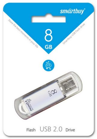 USB флеш накопитель  8 Gb SmartBuy V-Cut Silver SB8GBVC-S