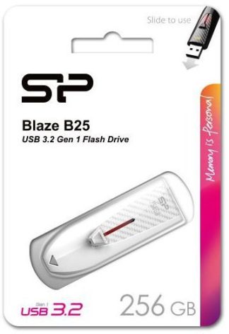 USB флеш накопитель_256 Gb Silicon Power Blaze B25 White USB 3.1 / SP256GBUF3B25V1W