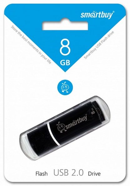 USB флеш накопитель  8 Gb SmartBuy Crown Black SB8GBCRW-K