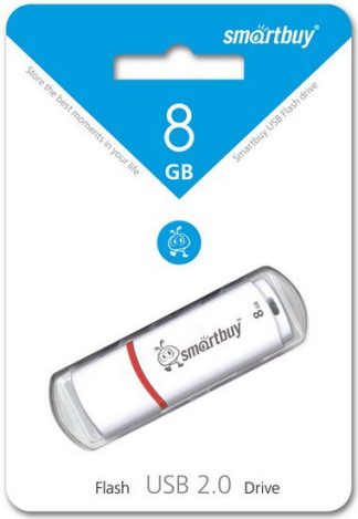 USB флеш накопитель  8 Gb SmartBuy Crown White SB8GBCRW-W