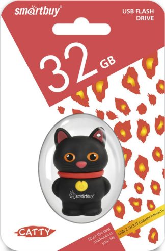 USB флеш накопитель 32 Gb SmartBuy Wild series Котенок Черн SB32GBCatK