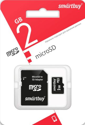 Карта памяти MicroSD 2 Gb SmartBuy SB2GBSD-01