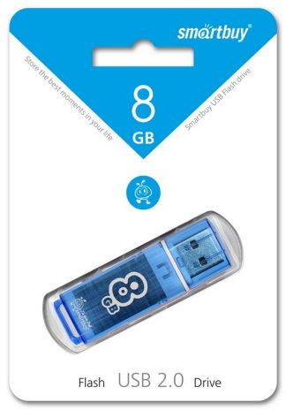 USB флеш накопитель  8 Gb SmartBuy Glossy Blue SB8GBGS-B