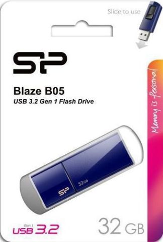 USB флеш накопитель 32 Gb Silicon Power Blaze B05 Deep Blue USB 3.0 SP032GBUF3B05V1D