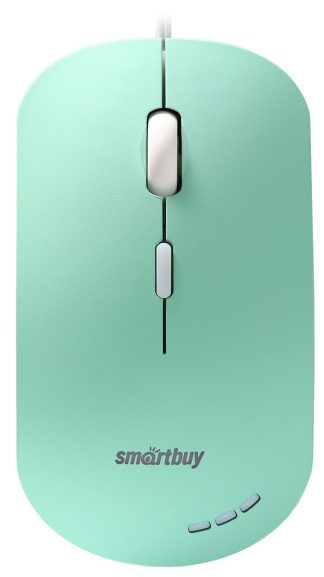 Мышь проводная Smartbuy 288 зеленая беззвучная с подсветкой 800-2400 dpi / SBM-288-LG