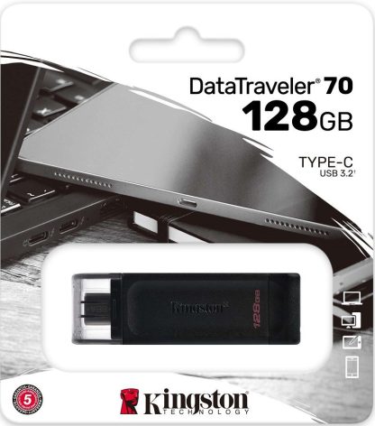 USB флеш накопитель_128 Gb Kingston DT 70 DT70/128GB / TYPE-C / USB 3.2 Gen 1