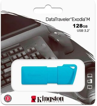 USB флеш накопитель_128 Gb Kingston DT Exodia M Aqua Blue KC-U2L128-7LB