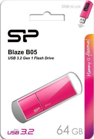 USB флеш накопитель 64 Gb Silicon Power Blaze B05 Peach USB 3.0 SP064GBUF3B05V1H