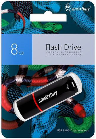 USB флеш накопитель  8 Gb SmartBuy Crown Black Snake Edition   SB8GBCRKSN