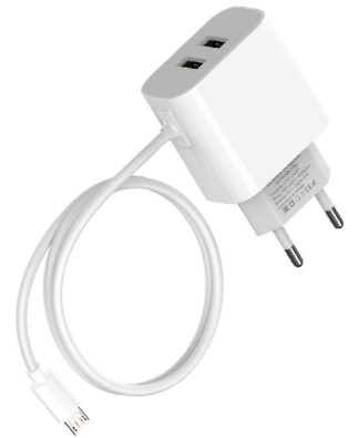 З/У Maxvi (CHL-242M) micro USB + 2 USB, 2,4A белое