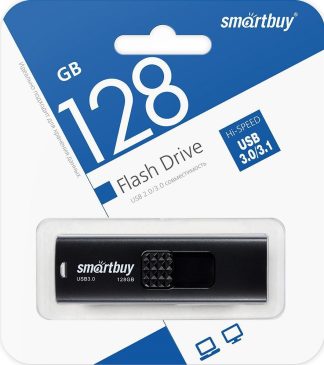 USB флеш накопитель_128 Gb SmartBuy Fashion Black USB 3.0 R/W 100/60Mb/s  SB128GB3FSK