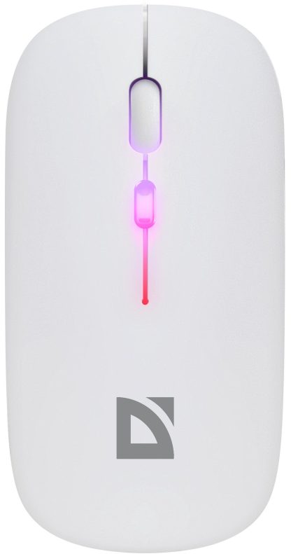 Мышь беспроводная Defender Coda MB-261 белый 800-1600 dpi / 2.4G/BT / встроенный аккумулятор / бесшумная