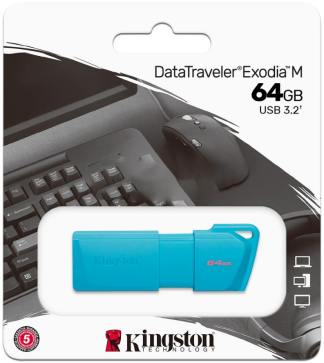 USB флеш накопитель 64 Gb Kingston DT Exodia M Aqua Blue KC-U2L64-7LB