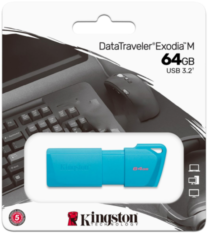 USB флеш накопитель 64 Gb Kingston DT Exodia M Aqua Blue KC-U2L64-7LB