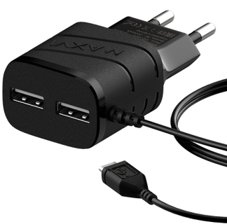 З/У Maxvi (TCM-202MB) micro USB + 2 USB, 2А черное