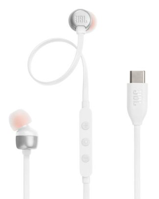 Наушники JBL T310C White вкладыши вакуумные (разъем USB-C)