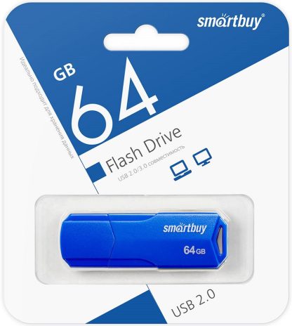 USB флеш накопитель 64 Gb SmartBuy CLUE Blue SB64GBCLU-BU