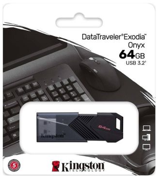 USB флеш накопитель 64 Gb Kingston DT Exodia Onyx черный DTXON/64GB / USB 3.2
