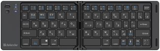 Клавиатура беспроводная Defender Enigma SB-094 RU черный / BT / компактная 
складная/ 66 клавиш/ аккумулятор
