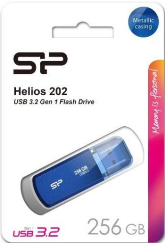 USB флеш накопитель_256 Gb Silicon Power Helios 202 Blue USB 3.0 / алюминий / SP256GBUF3202V1B