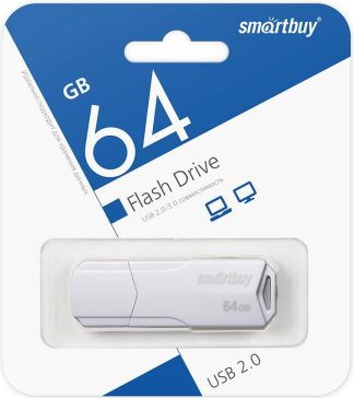 USB флеш накопитель 64 Gb SmartBuy CLUE White SB64GBCLU-W