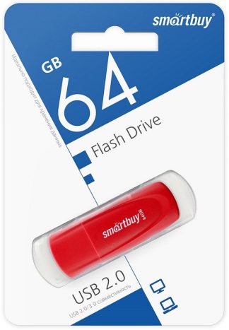 USB флеш накопитель 64 Gb SmartBuy Scout Red SB064GB2SCR