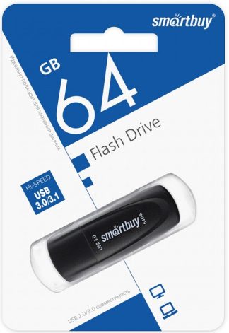 USB флеш накопитель 64 Gb SmartBuy Scout Black USB3.0 SB064GB3SCK