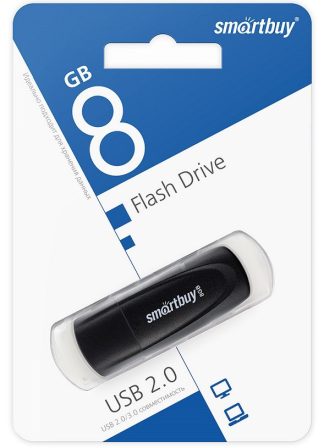 USB флеш накопитель  8 Gb SmartBuy Scout Black SB008GB2SCK