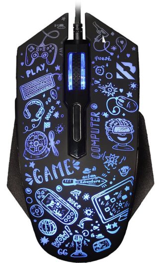 Мышь игровая Smartbuy RUSH  X15 черная 1200-3600dpi / кабель 1,5м / SBM-745G-K