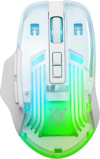 Мышь игровая беспроводная Defender Astro Elite GM-056 белый 3200 dpi/ радужн.подсветка/встроенный аккумул.