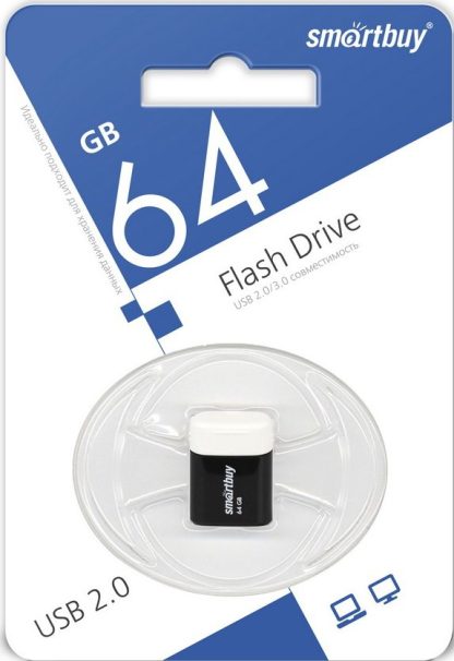 USB флеш накопитель 64 Gb SmartBuy LARA Black SB64GBLARA-K
