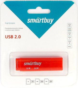 Картридер USB2.0 Reader SmartBuy SBR-715-R красный microSDHC/SDHC